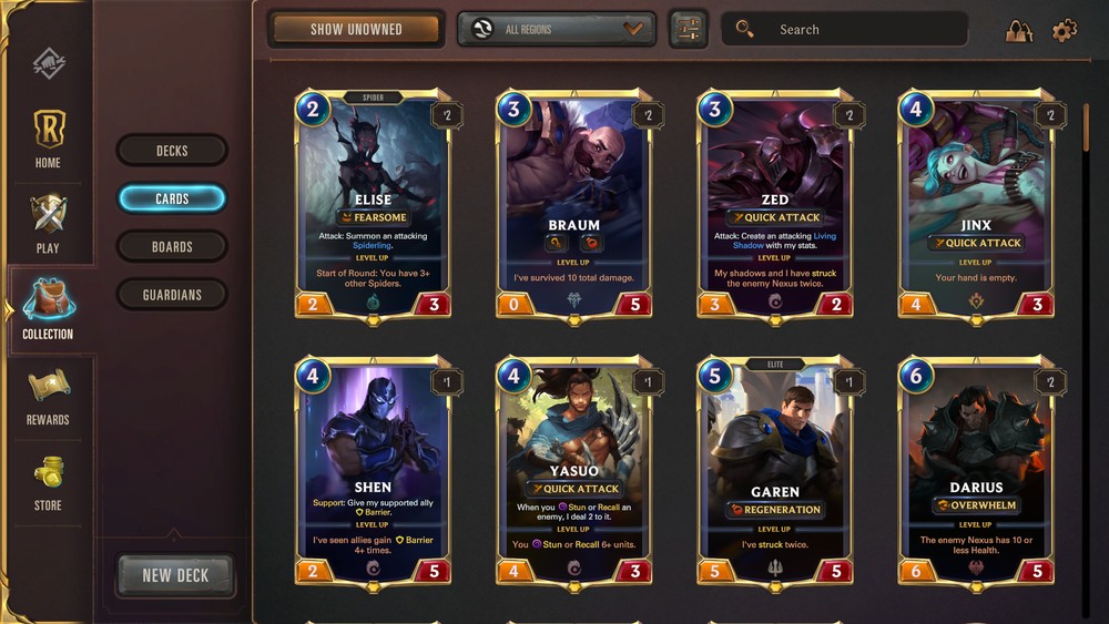 Legends of Runeterra é um dos card games mais baratos pra montar decks, analisam fãs