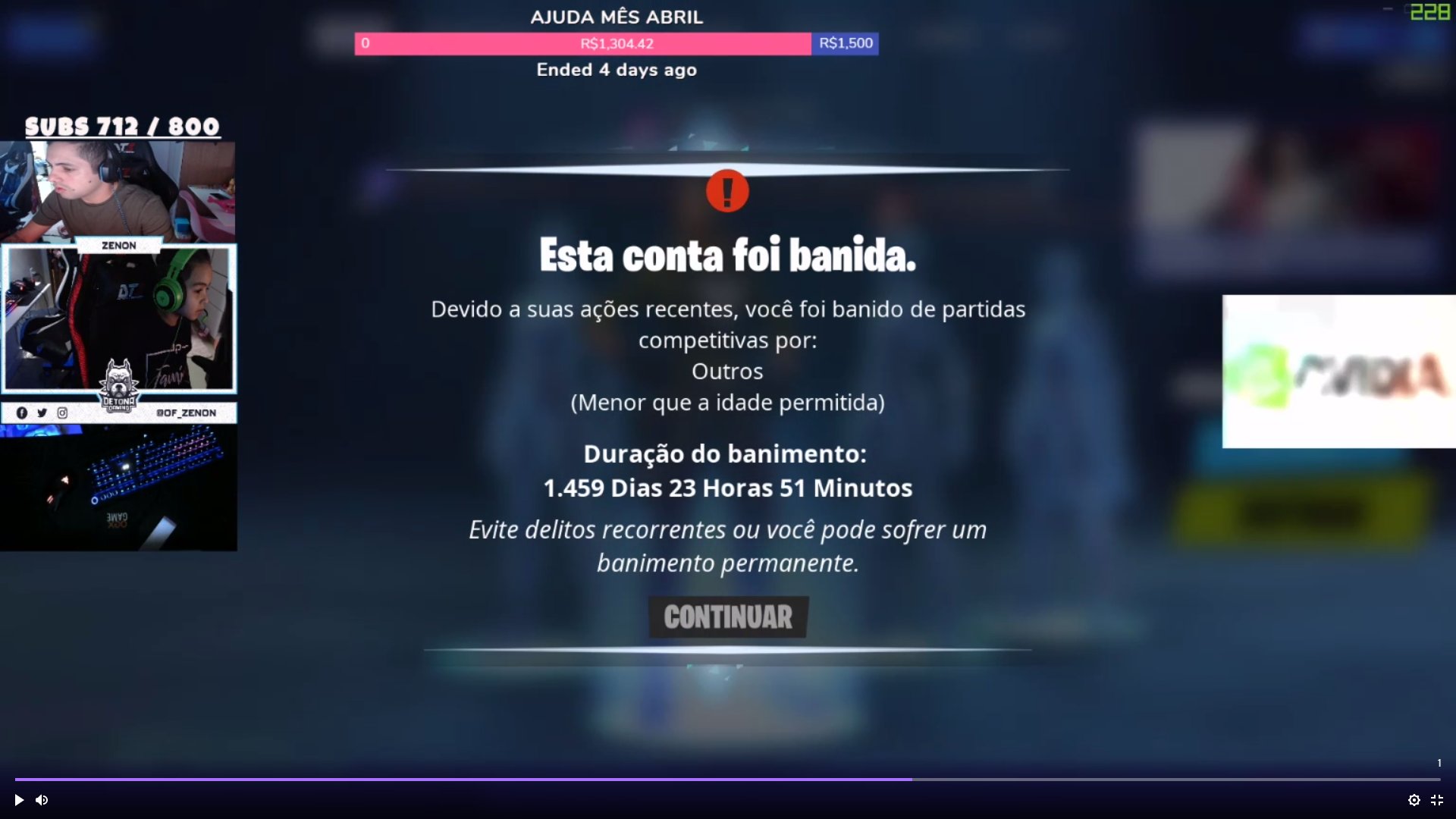 Zenon, de 9 anos, é banido por 4 anos do Fortnite e comunidade reprova decisão