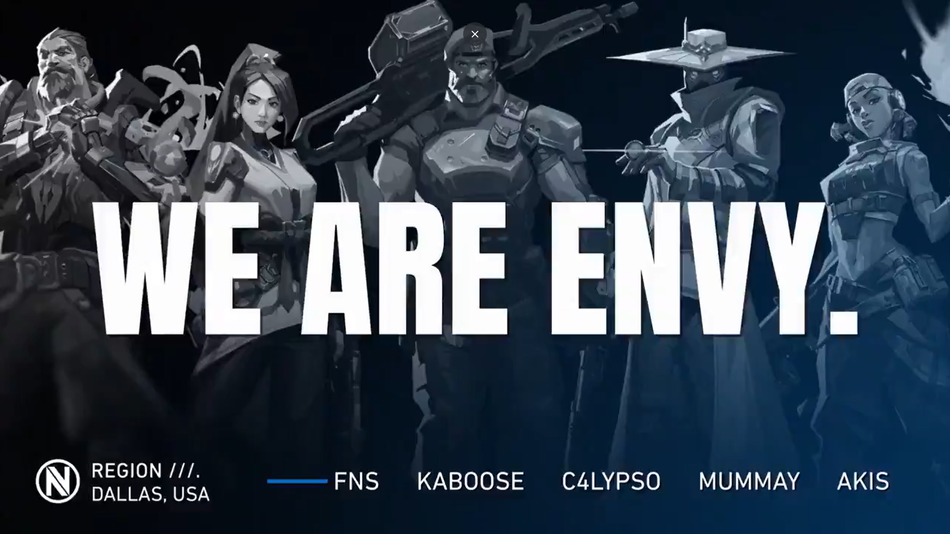 Valorant: Com ex-jogadores do CS:GO, Envy anuncia elenco