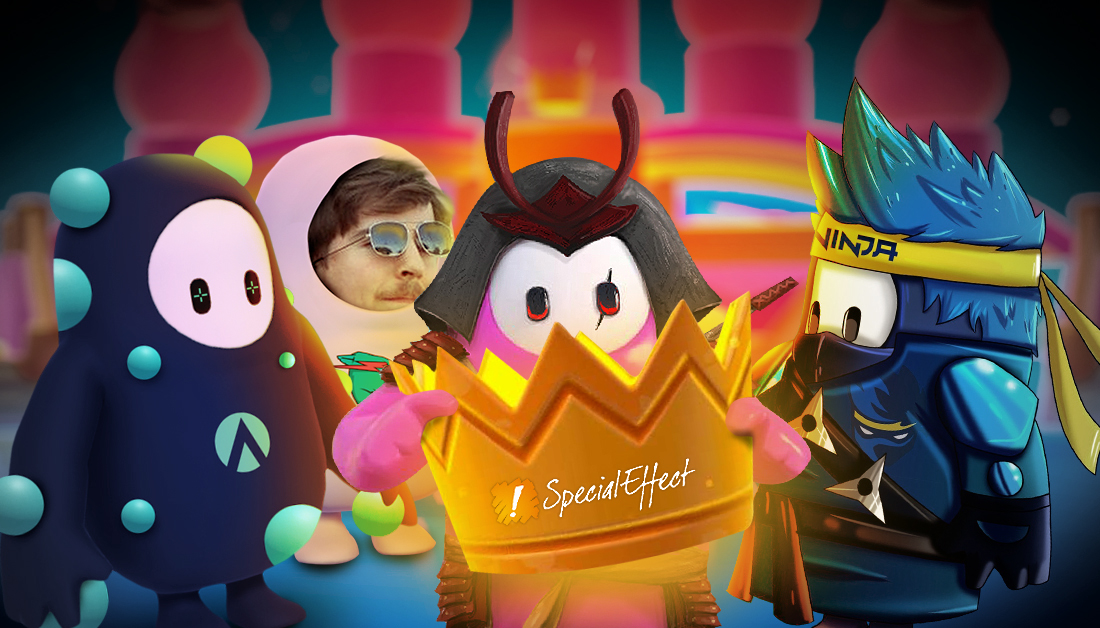 Fall Guys: Ninja, Mr. Beast, G2 e AimLab se juntam e vencem leilão por skin