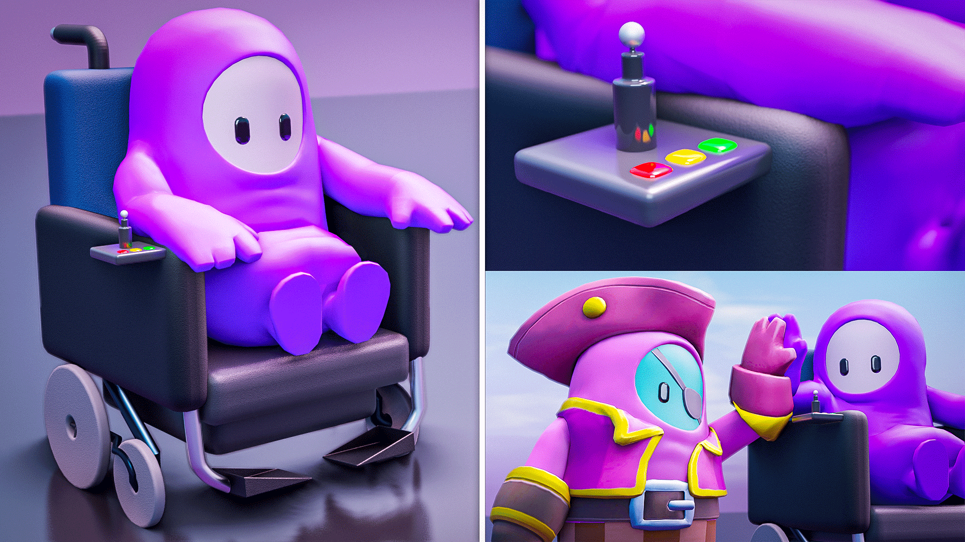 Fall Guys: Idealizado por Machadinho, comunidade pede a inserção de personagem cadeirante