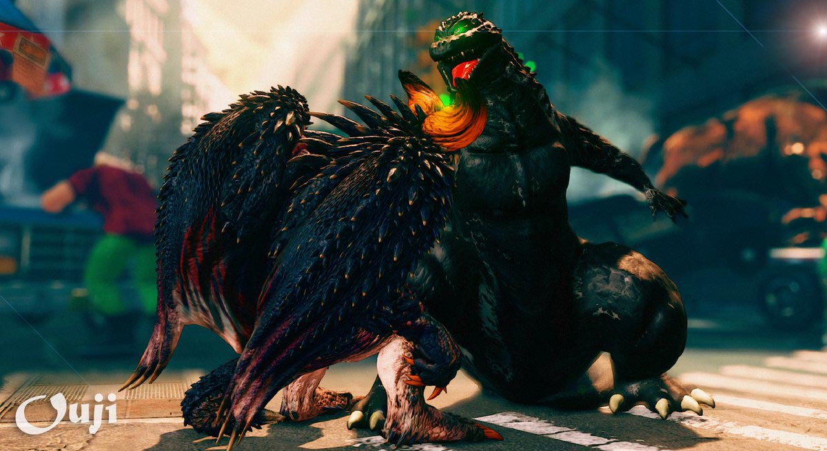 Street Fighter V: Mod transforma o jogo em troca de porradas entre Godzilla