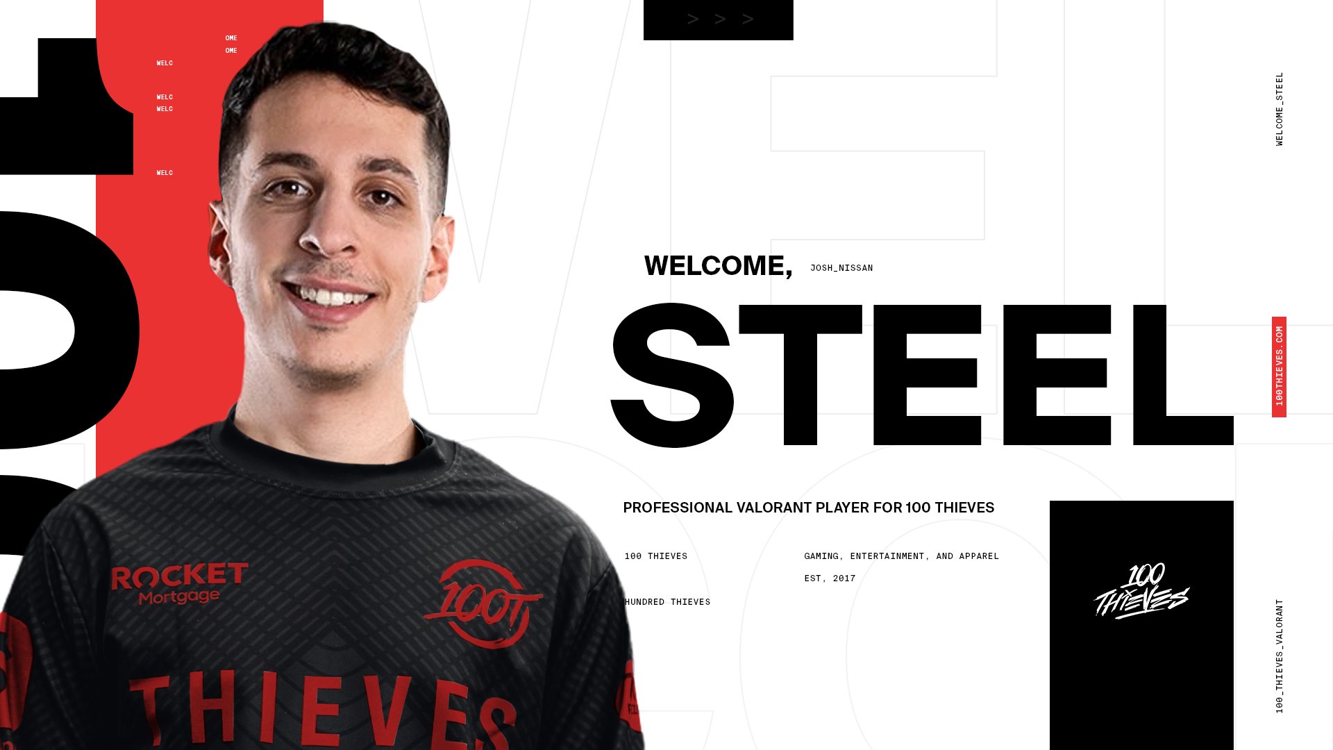 Valorant: steel, ex-Chaos, é anunciado na 100 Thieves