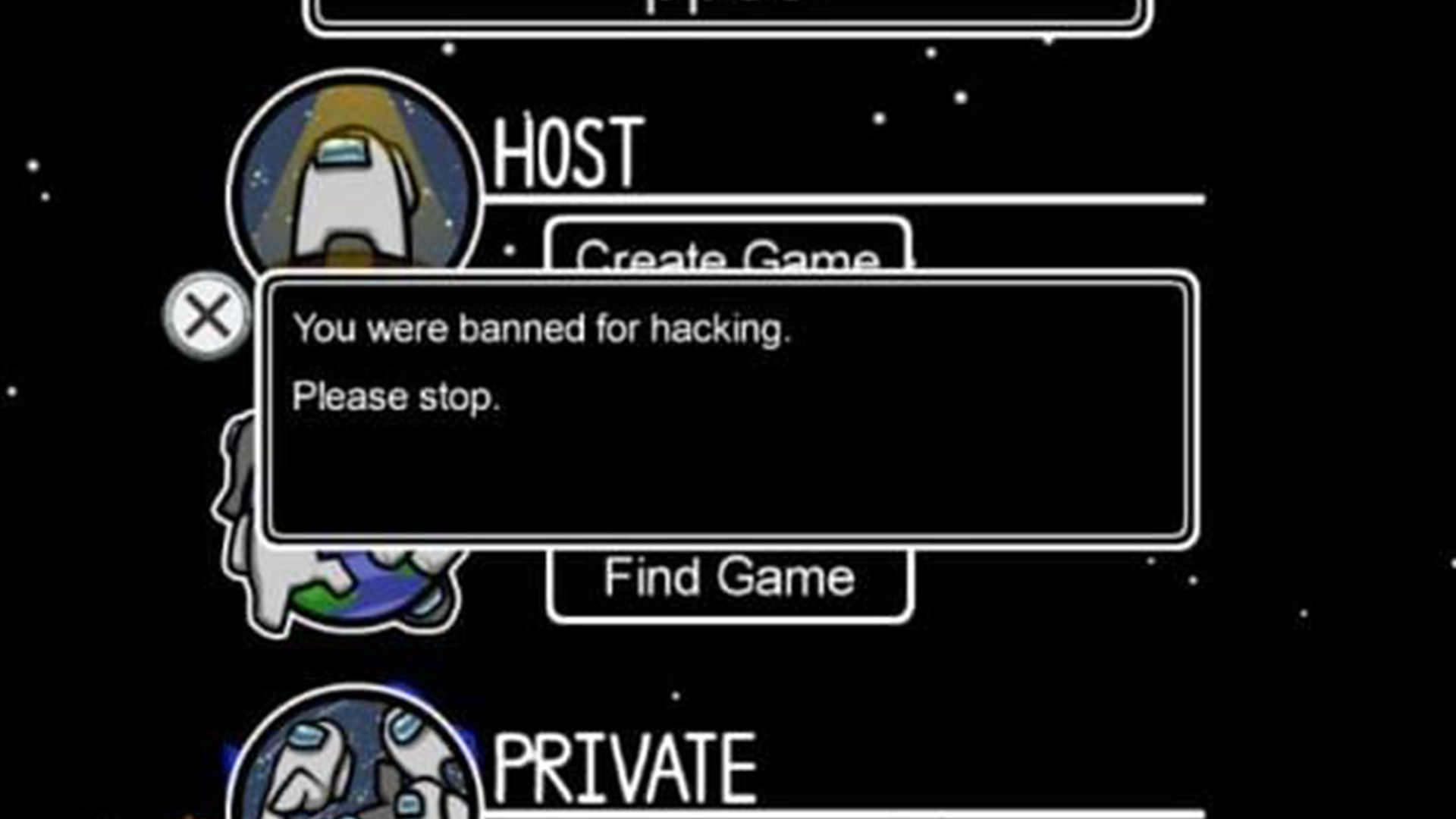 Among Us está banindo hackers com uma só mensagem: “por favor, pare”