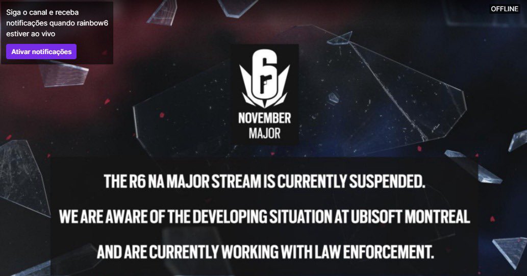 R6: Ubisoft suspende transmissão do Six Major NA