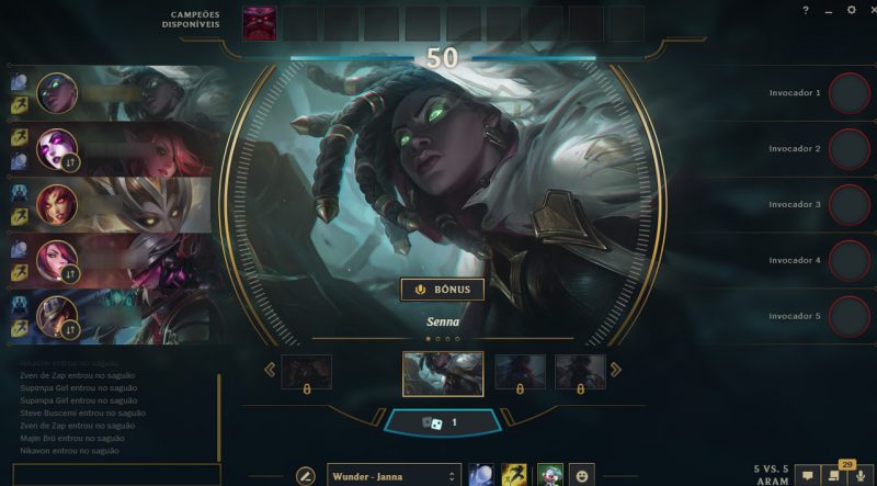 Escolha de campeões no ARAM