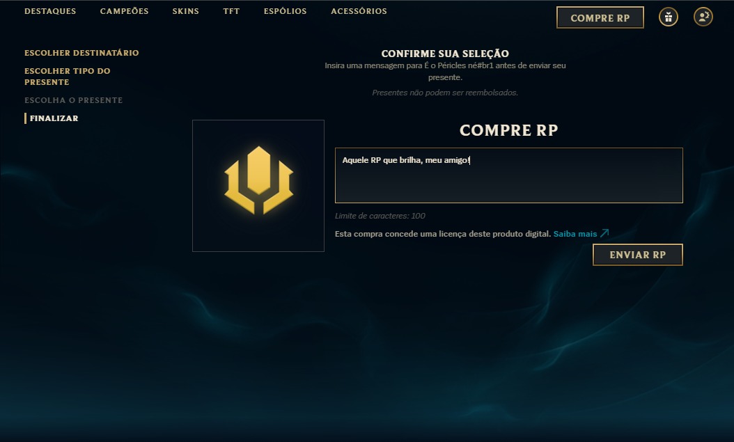 Como enviar presente no LoL (2026)