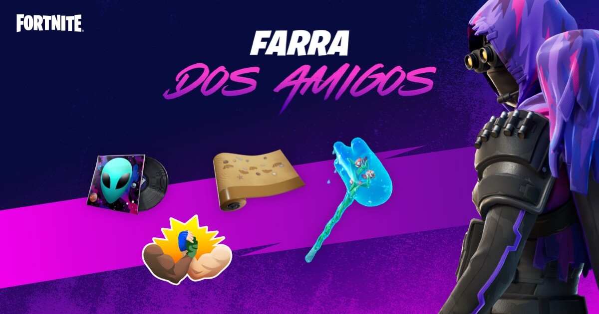 Fortnite: Farra dos Amigos dá recompensas gratuitas