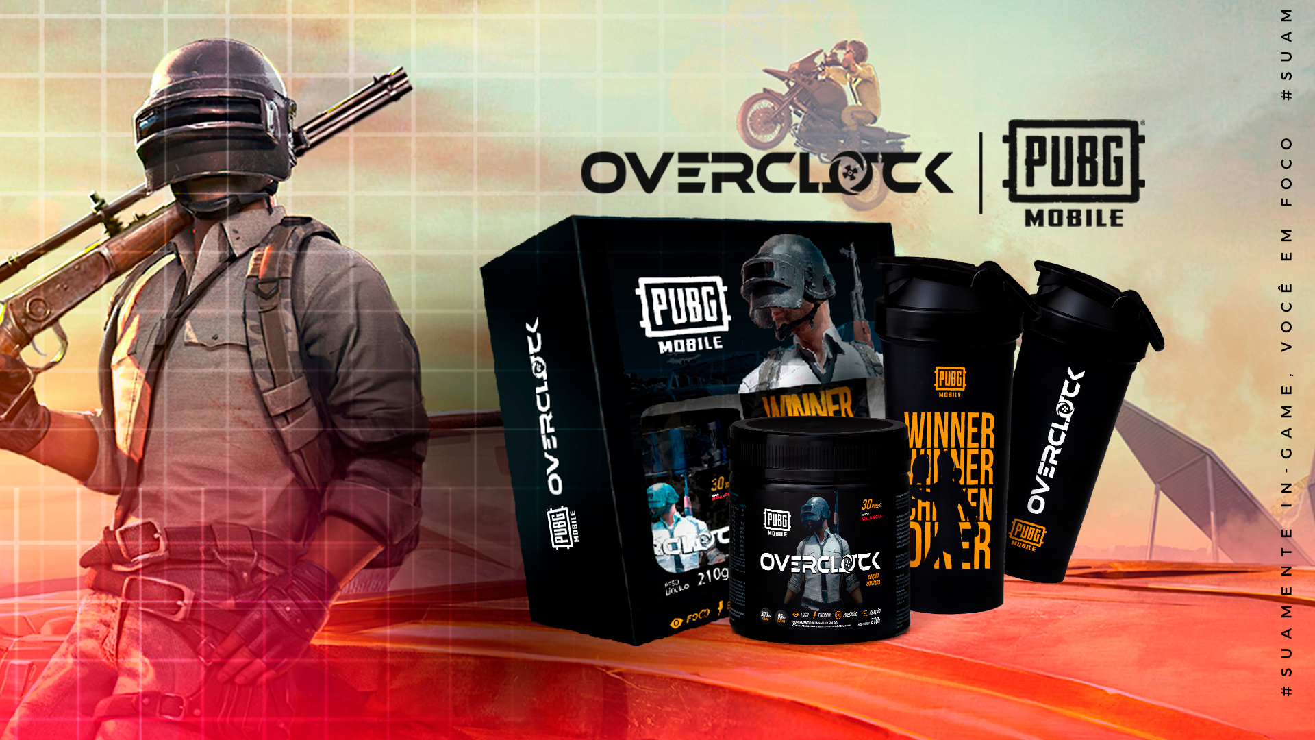 Overclock lança bebida em parceria com o PUBG Mobile