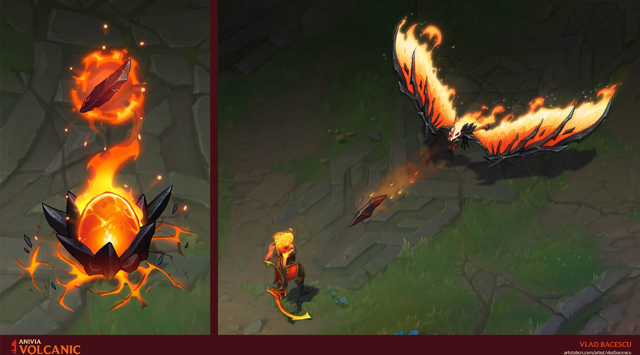 LoL: Anivia Vulcânica? Artistas criam artes e animações de como seria a skin