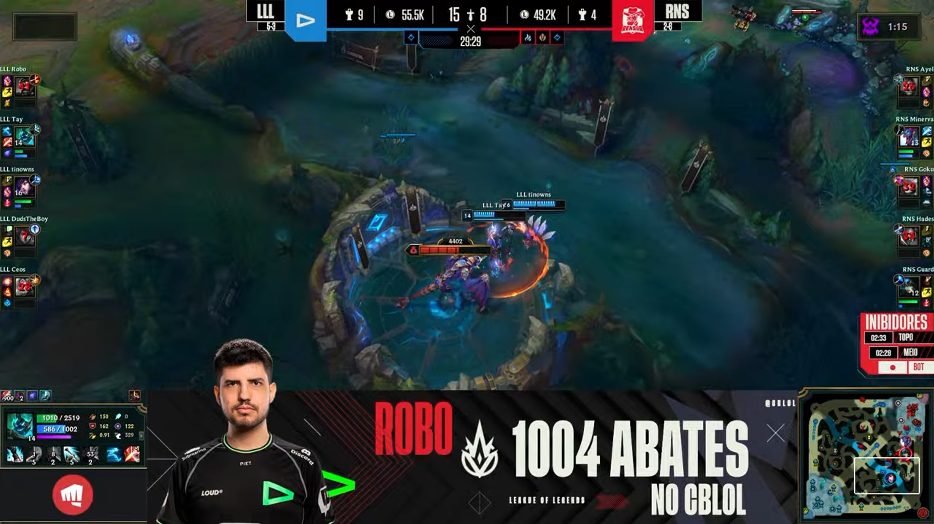 CBLOL 2022: Robo passa da marca de 1000 abates