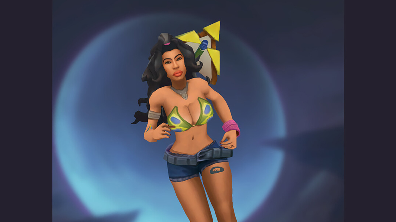 LoL: Fã cria skin da Inês Brasil para a Vayne e resultado é bizarro