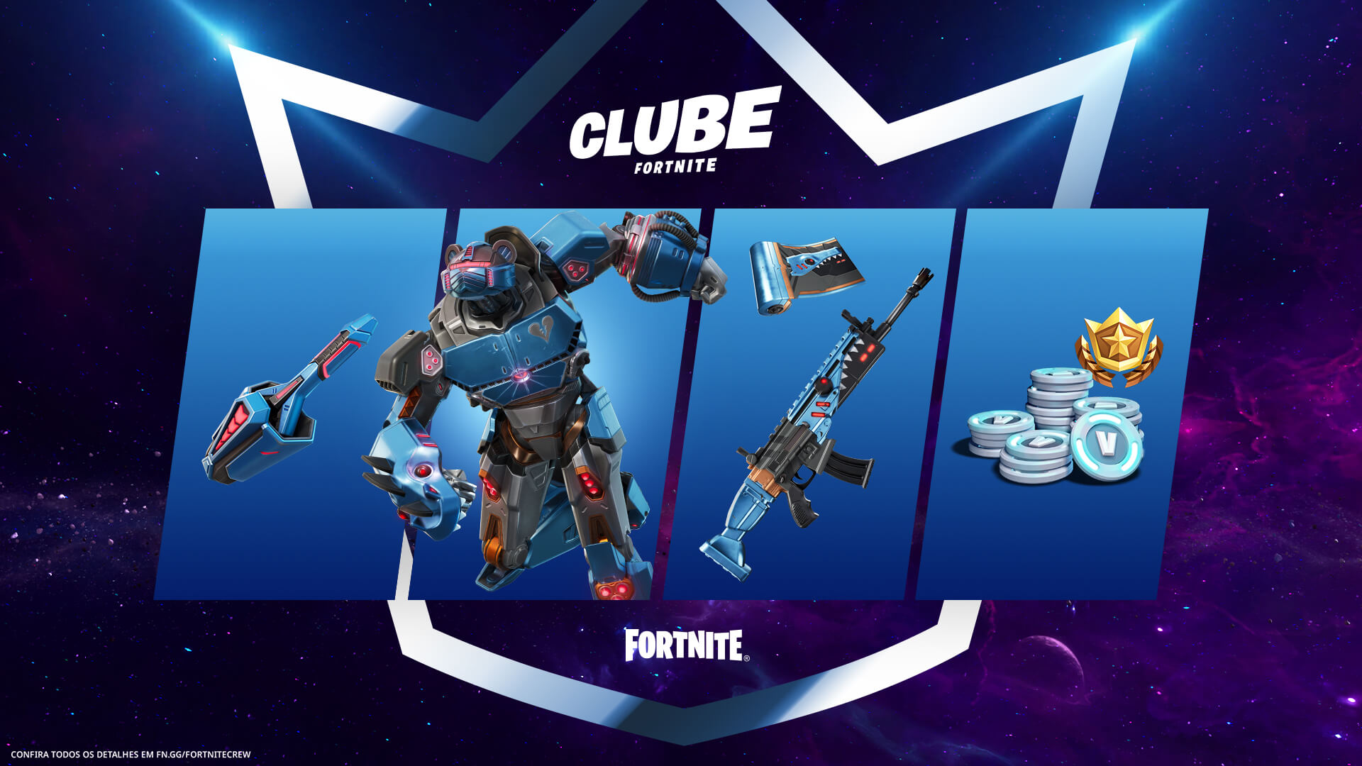 Fortnite: Comandante da Força Mech é o traje do Pacote do Clube de junho
