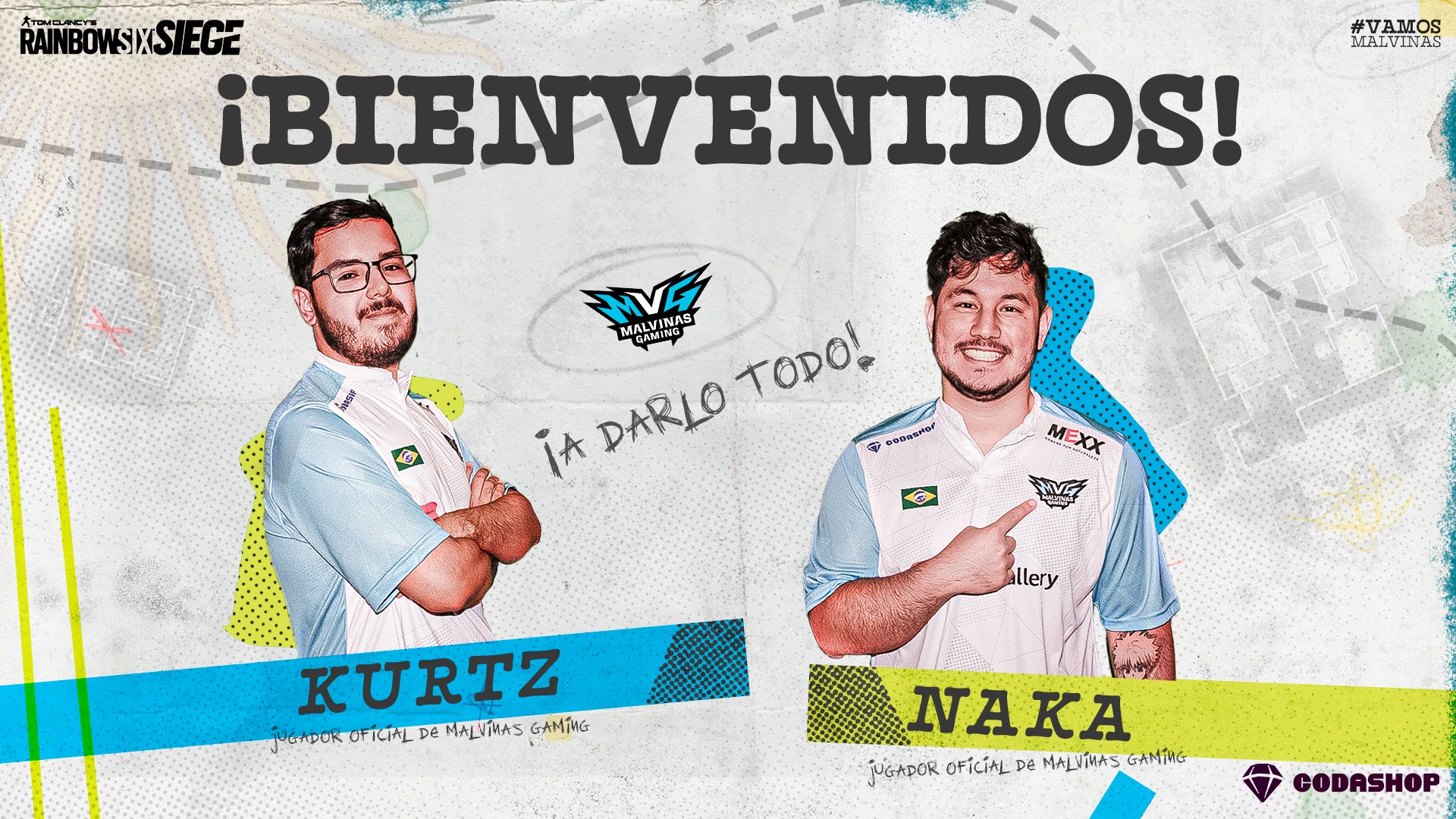 R6: Brasileiros Kurtz e naka são anunciados na Malvinas