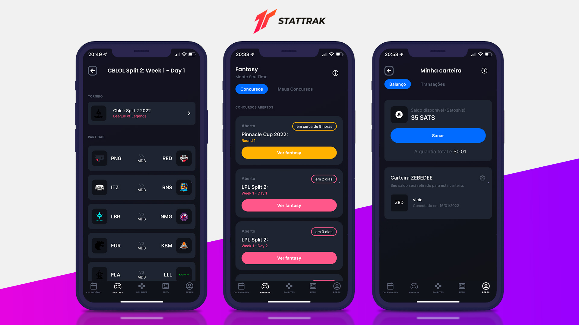 Ganhe Bitcoins com a Stattrak, um Fantasy Game de esports