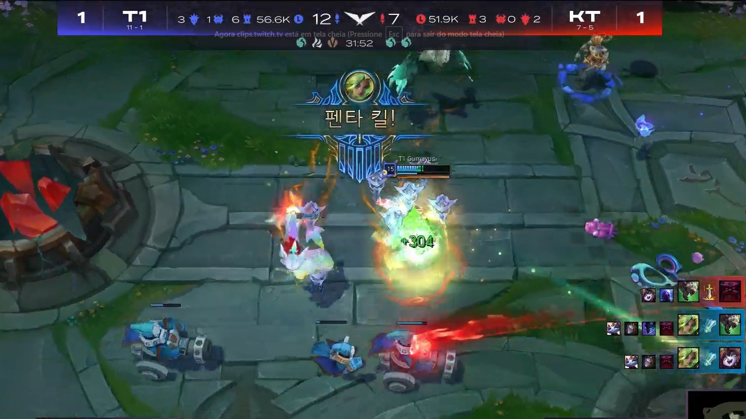 LCK 2022: Gumayusi realiza Pentakill de Zeri em jogo da T1 vs KT Rolster