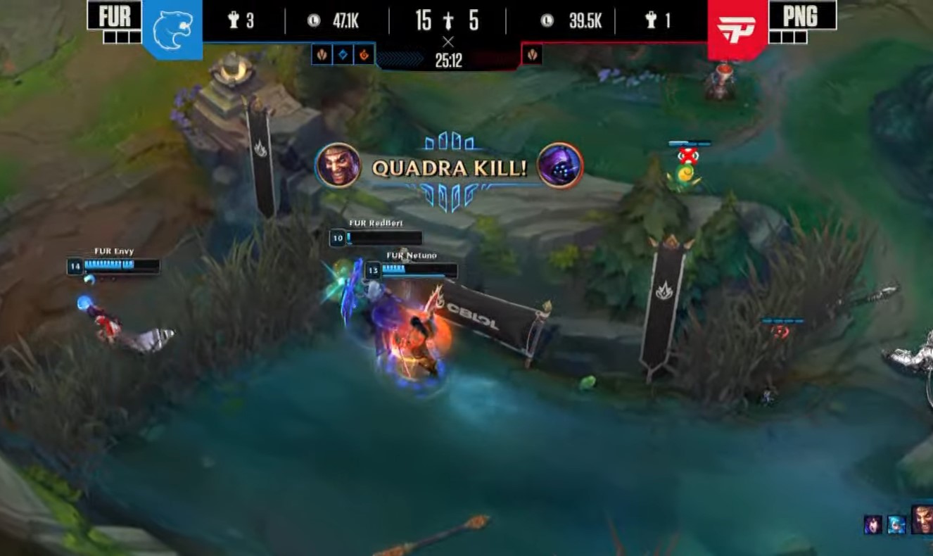 CBLOL 2022: Netuno realiza Quadrakill de Draven contra a paiN; veja a jogada