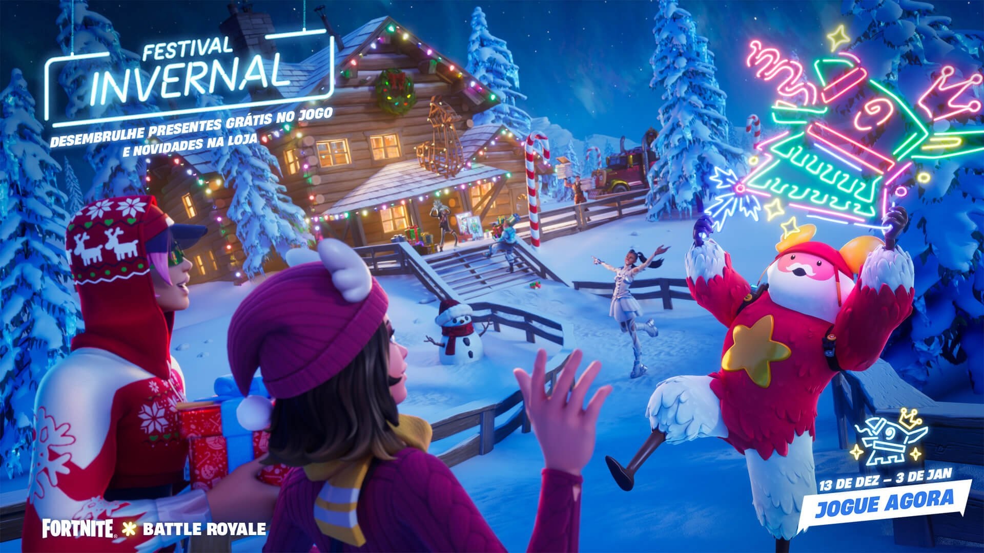 Fortnite: Festival Invernal retorna com itens gratuitos e equipamentos temáticos