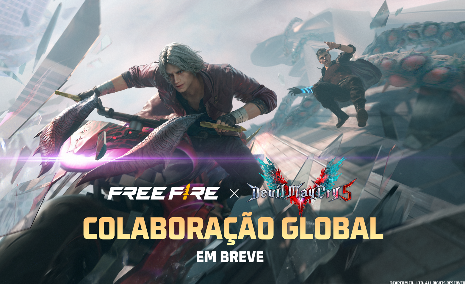 Free Fire: Jogo anuncia parceria com Devil May Cry 5