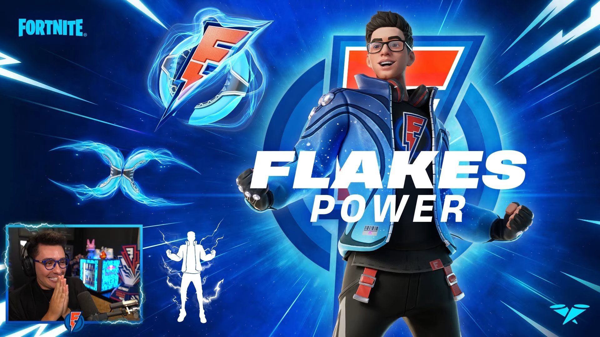 Fortnite: Flakes Power revela sua skin da Série Ícones