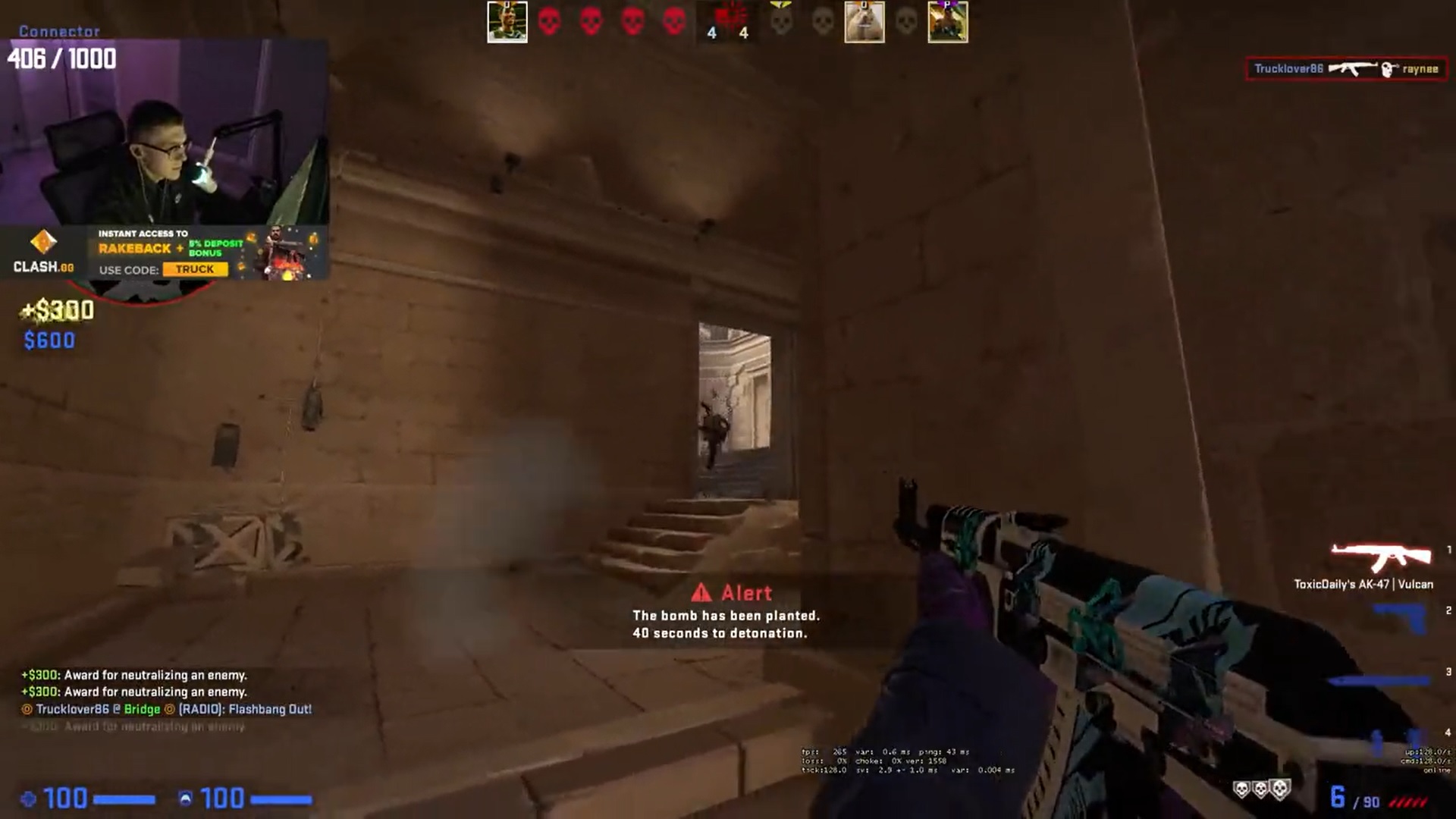 Streamer faz ace clutch incrível disparando apenas 5 vezes no CS:GO