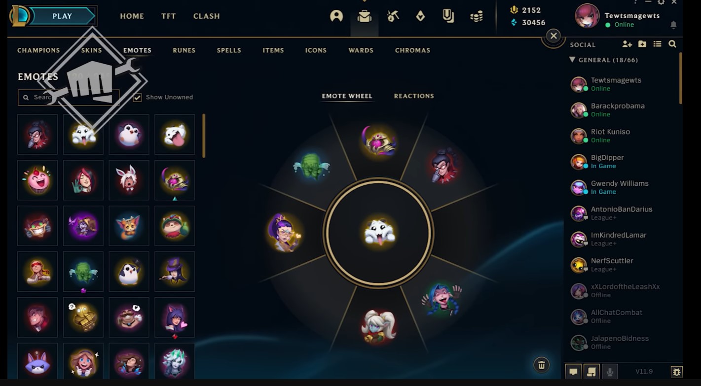 LoL: Nova roleta terá espaço para 9 emotes