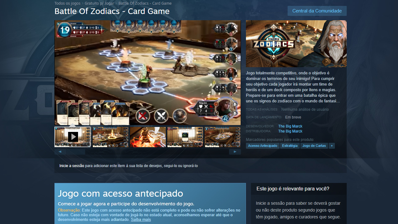 Battle Of Zodiacs: Jogo brasileiro já pode ser colocado na lista de desejos da Steam