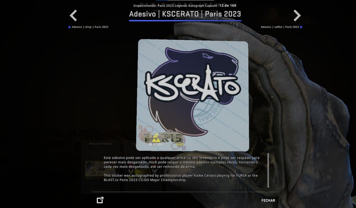 BLAST.tv Paris Major 2023: Veja stickers dos brasileiros