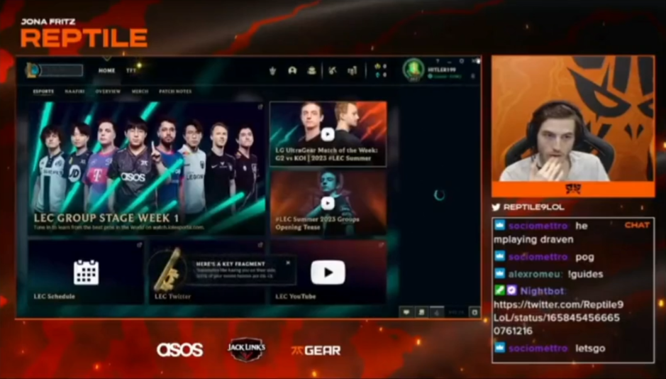 LoL: Fnatic demite jogador por nick com alusão ao nazismo