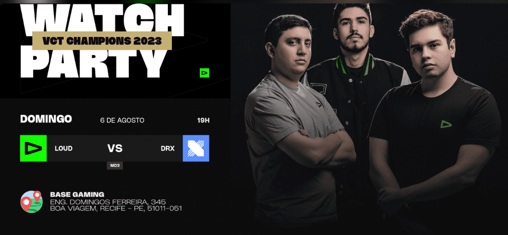 VALORANT Champions 2023: LOUD anuncia Watch Party em São Paulo e Recife