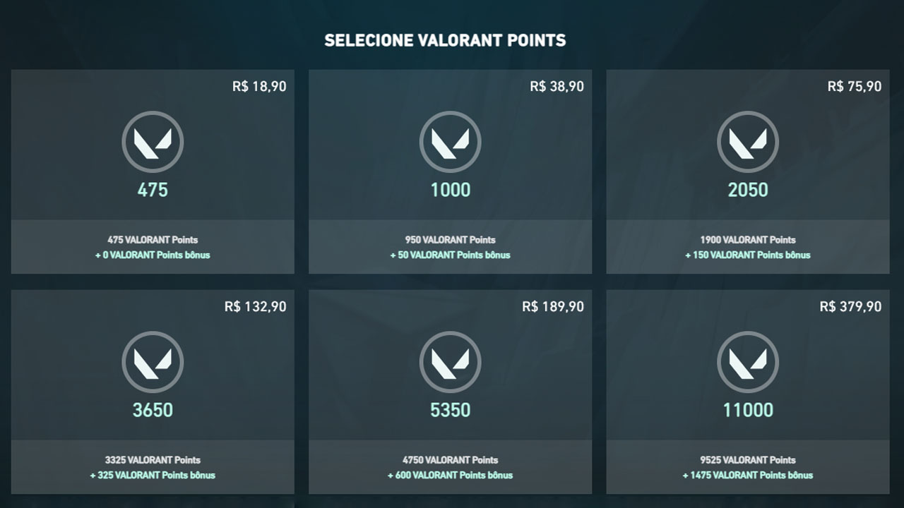 Preço do VP no Valorant em 2025: quanto custam os VALORANT Points?