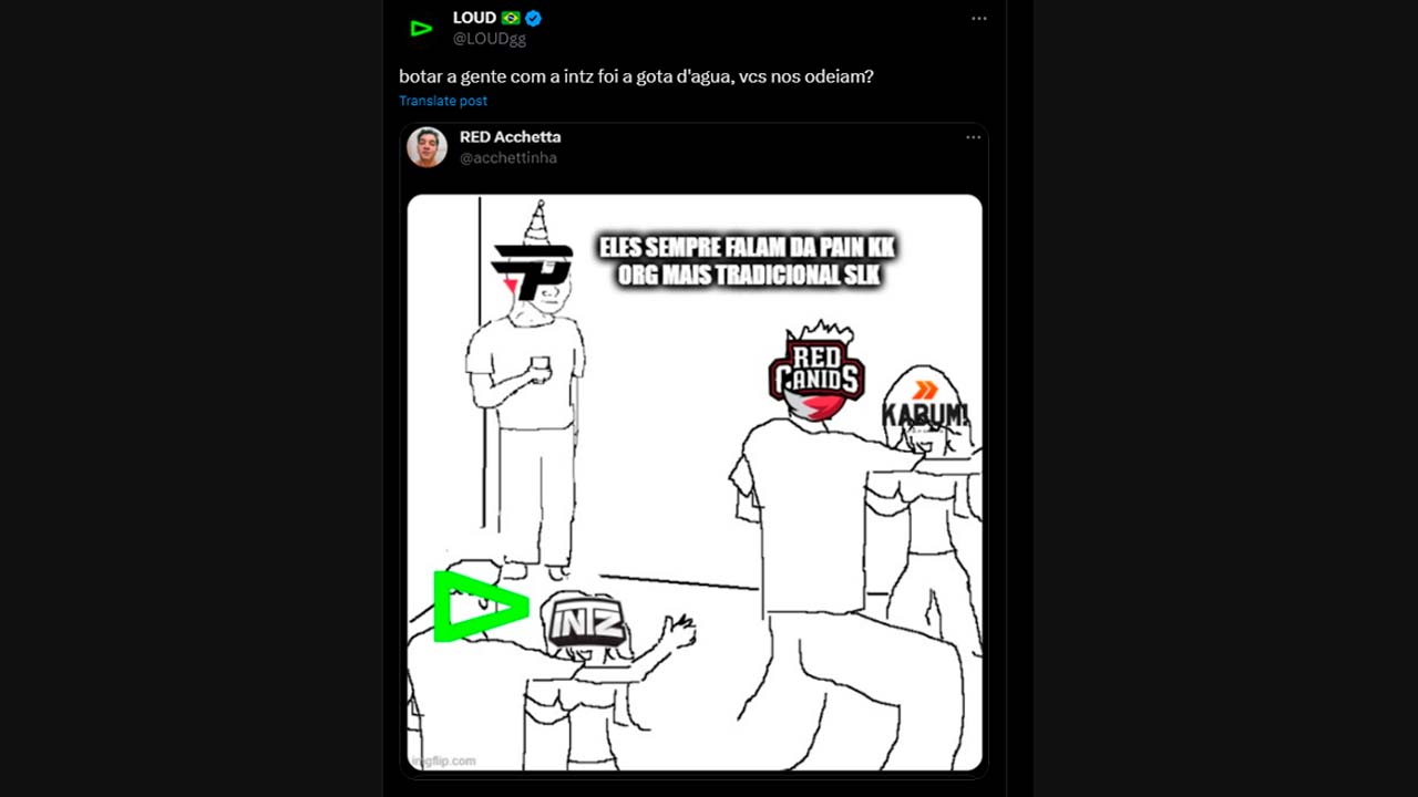 CBLOL 2024: INTZ e LOUD discutem nas redes sociais e causam na comunidade