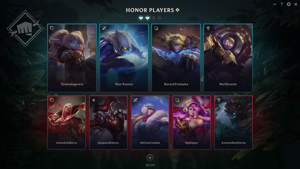 LoL: Riot voltará com um recurso de Honra muito pedido pela comunidade