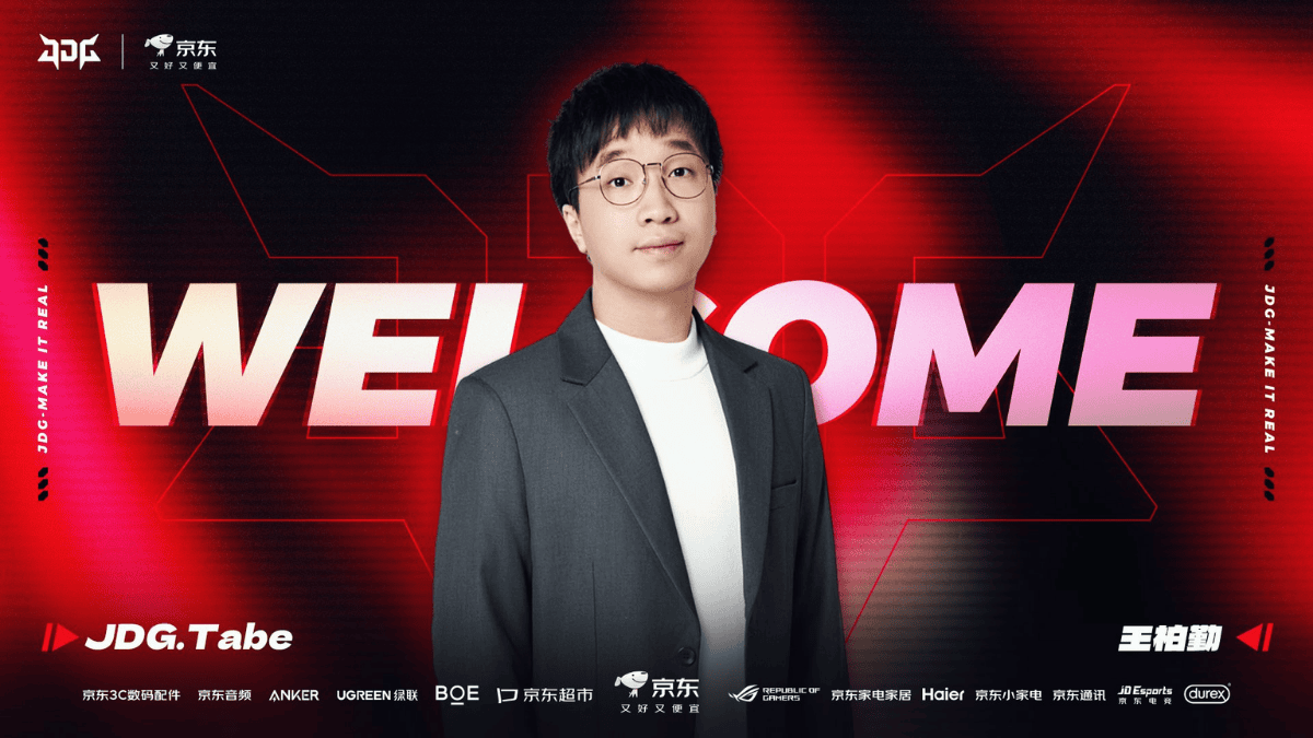 LPL 2026: JD Gaming anuncia dupla ex-CFO e coach Tabe