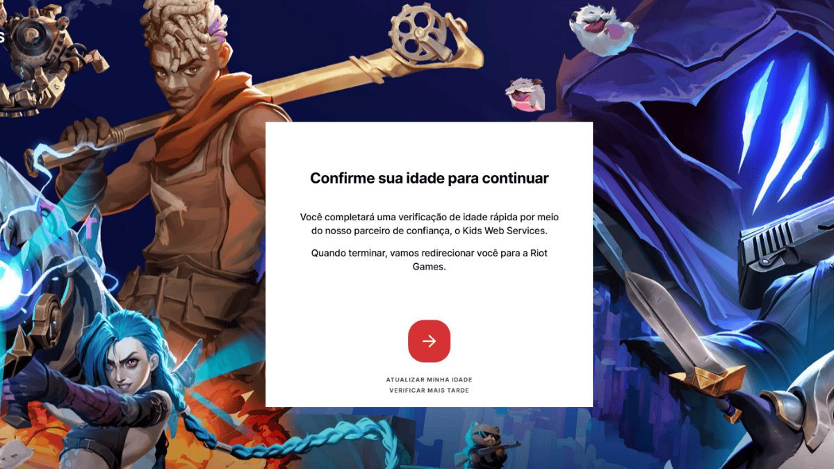 LoL: Riot começa a exigir verificação de idade para acesso ao site