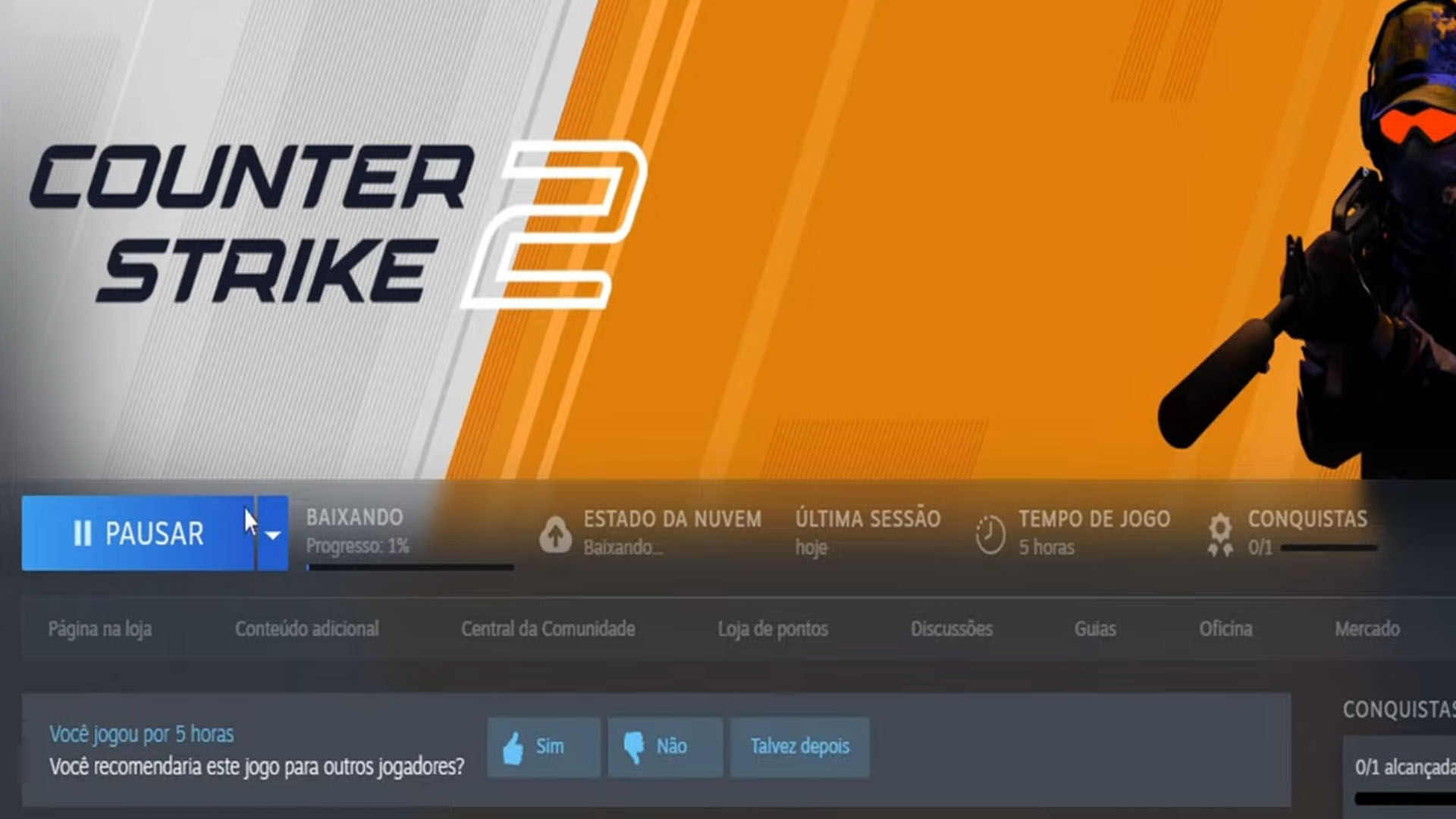 Como baixar o CS2 pela Steam?