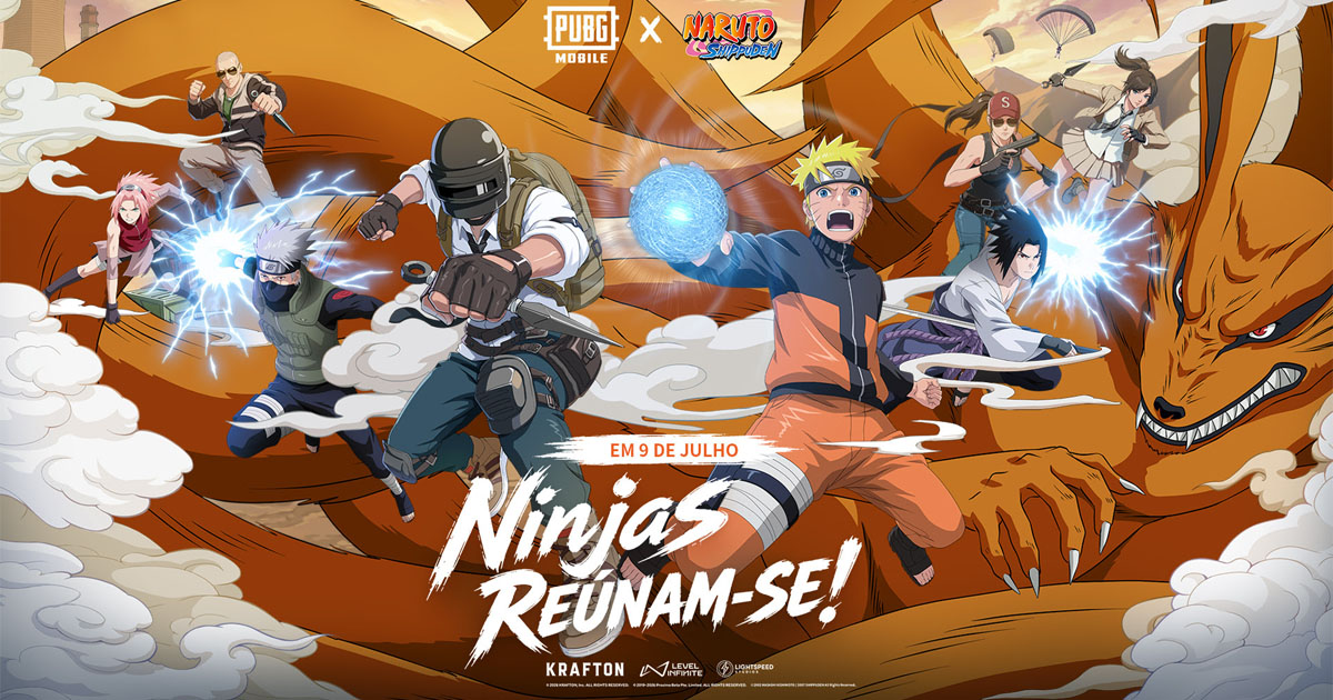 PUBG Mobile: Colaboração com Naruto Shippuden terá nove skins