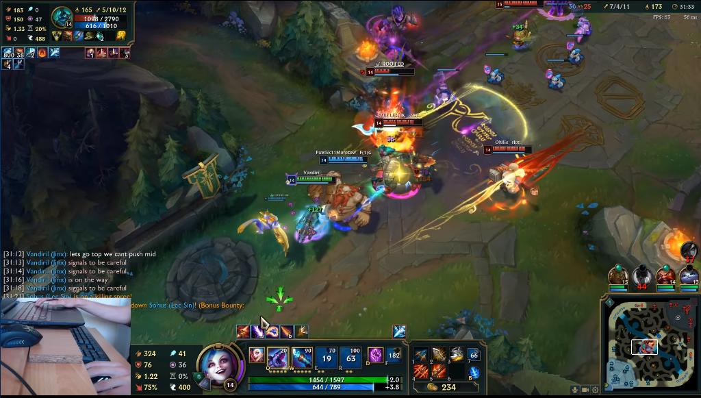 LoL: YouTuber faz vídeo controlando Jinx e Yuumi ao mesmo tempo e vence partida