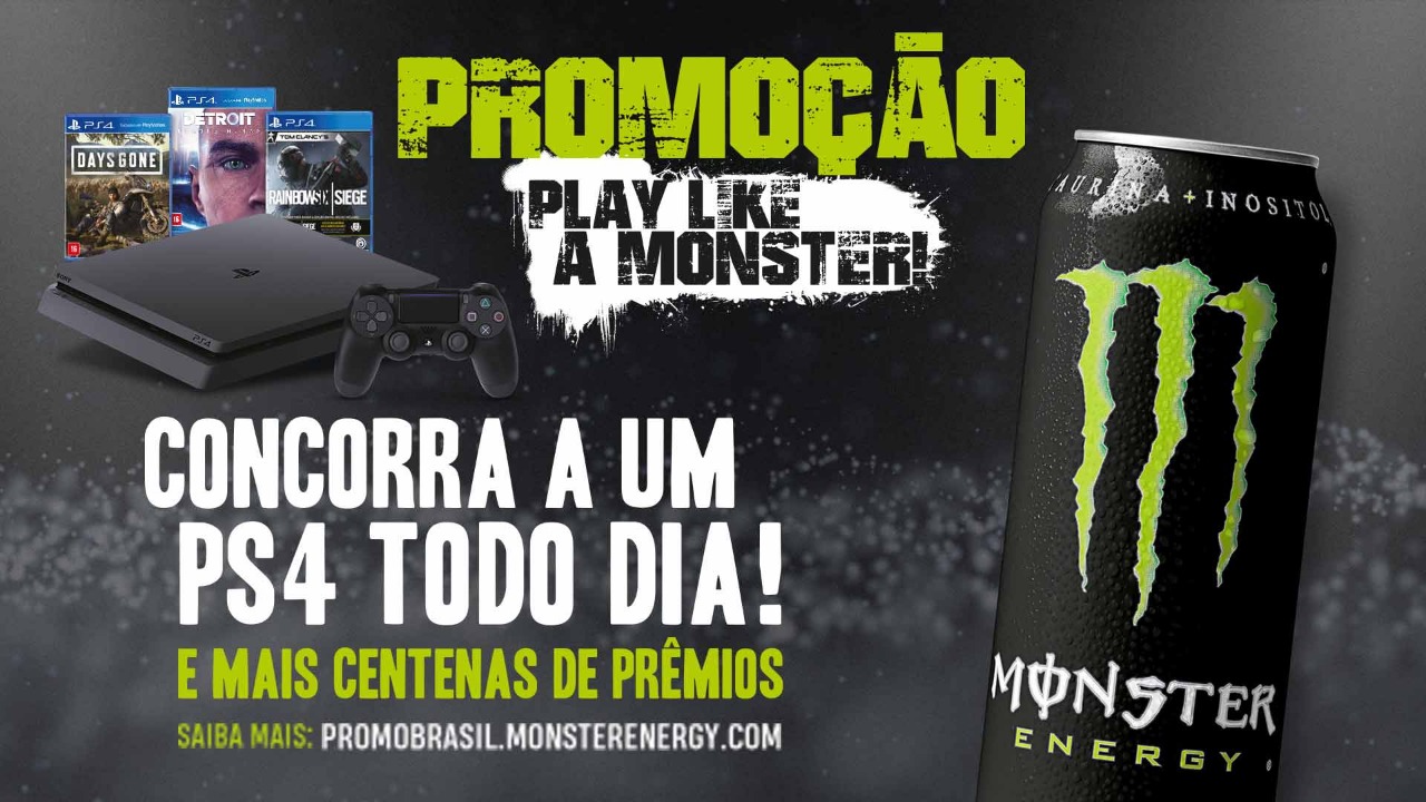 Play like a Monster: Veja como concorrer a um PS4 por dia nesta promoção