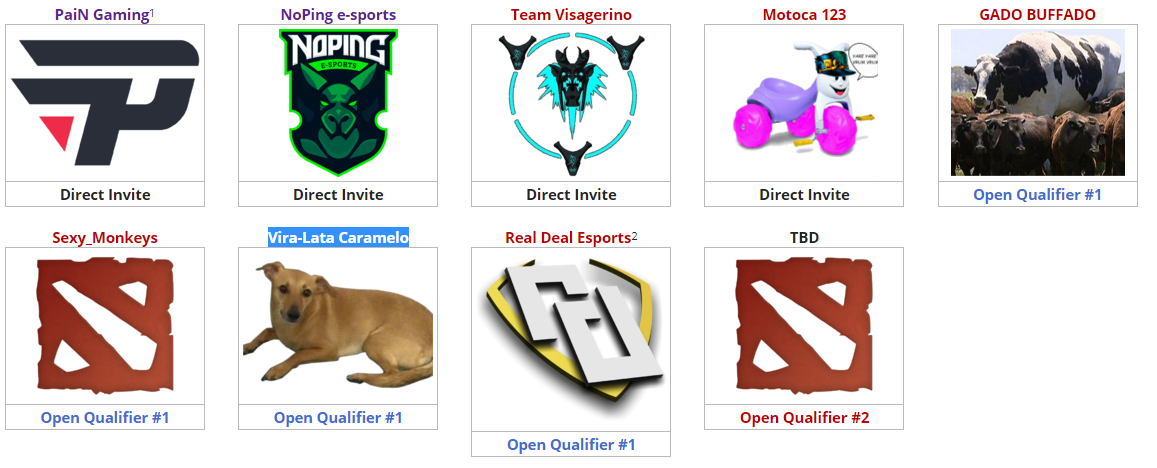 De Motoca 123 a Gado Buffado: nomes das equipes do Campeonato Brasileiro de Dota 2 chamam atenção