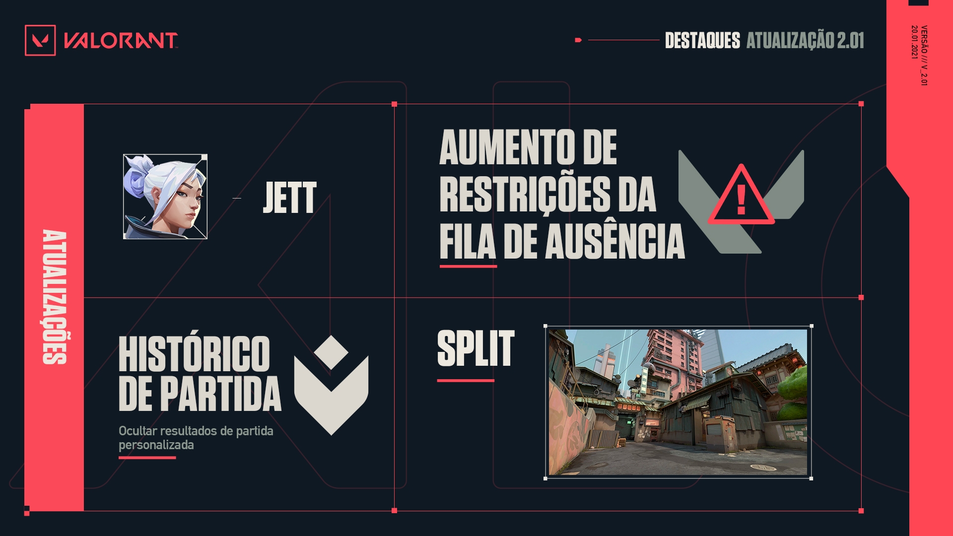 Valorant: Atualização 2.01 nerfa Jett e traz mudanças na Split