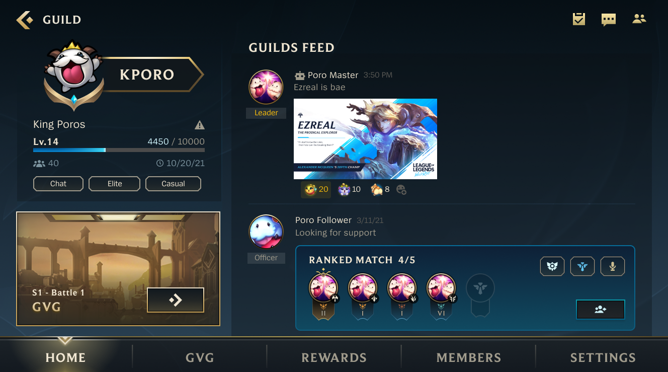 Wild Rift terá sistema de Guildas