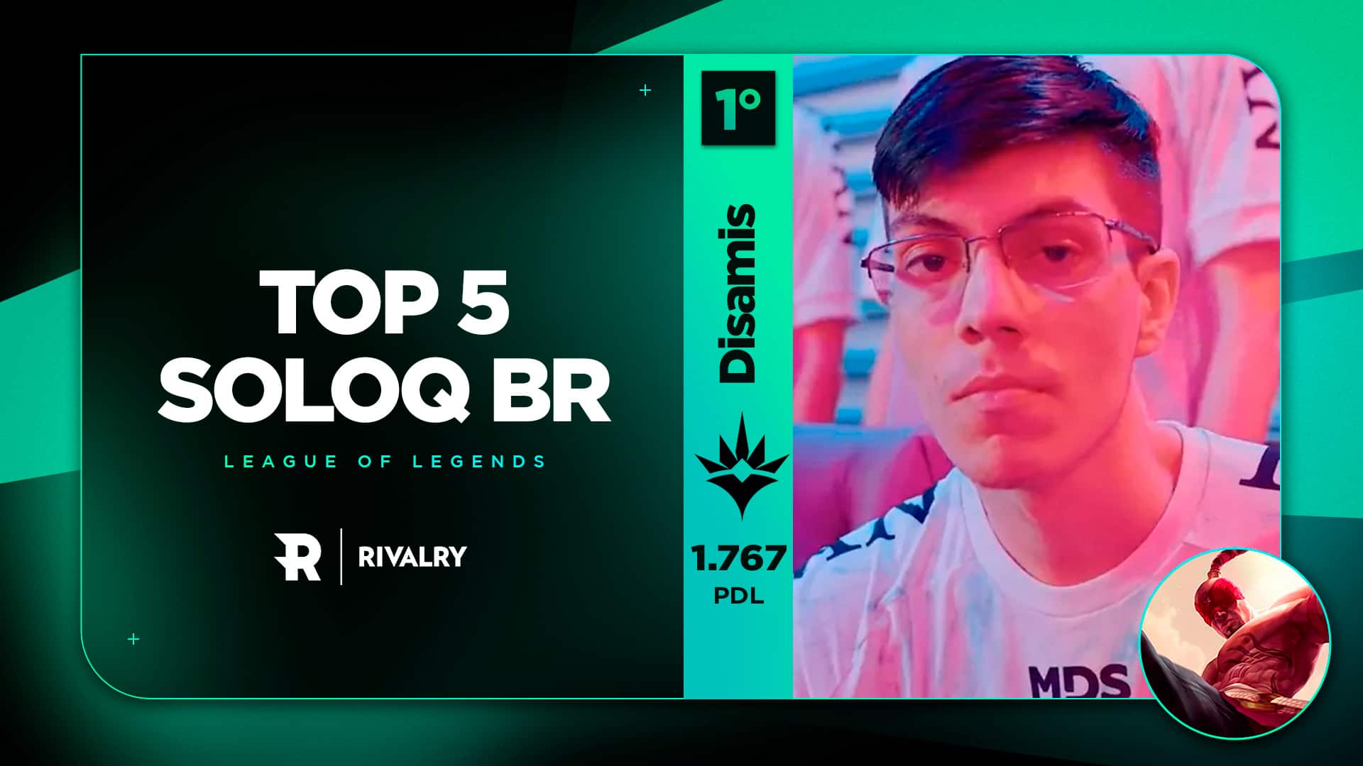 Top5 SoloQ BR: Disamis completa 1 mês na liderança do servidor – 06/09