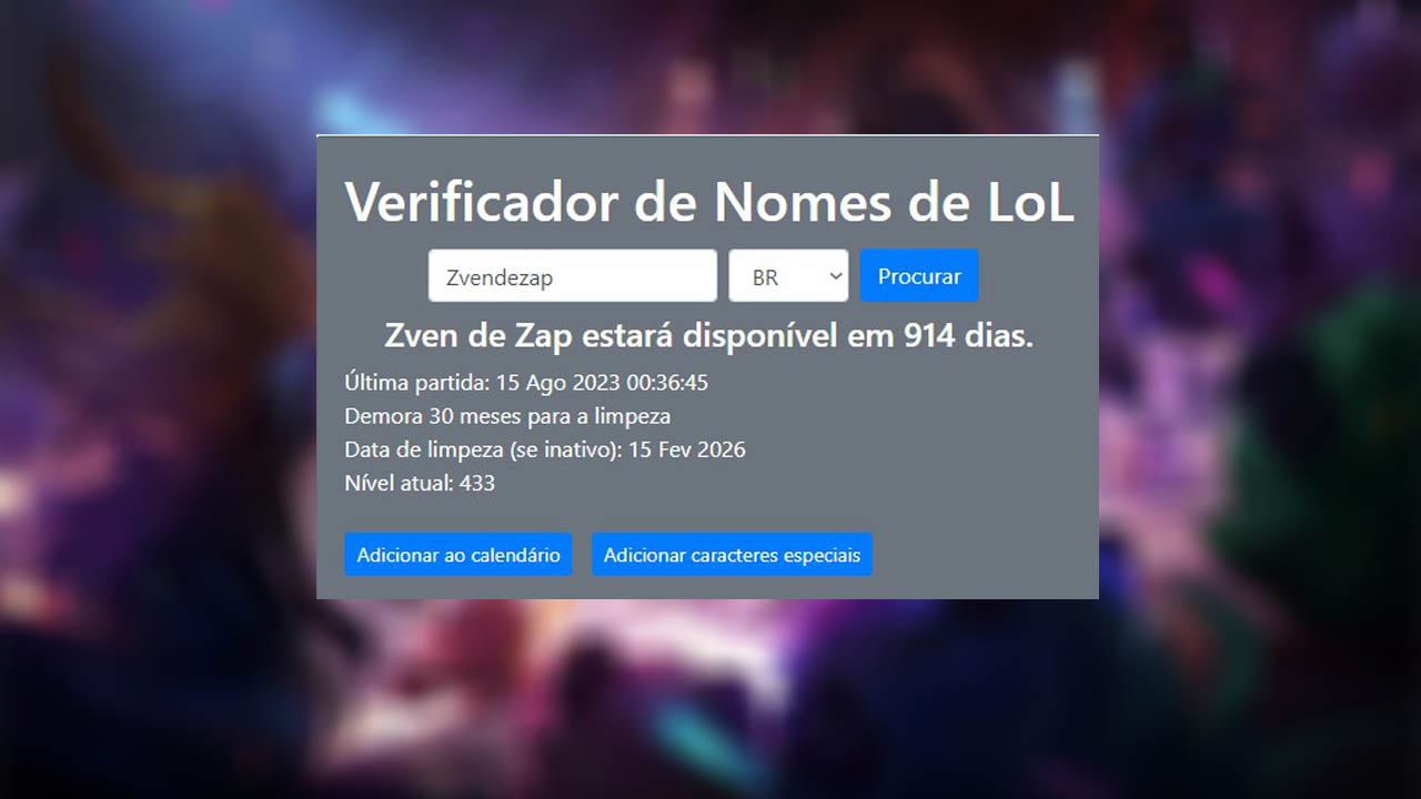 Verificador de nomes no LoL: como ver nicks disponíveis no jogo