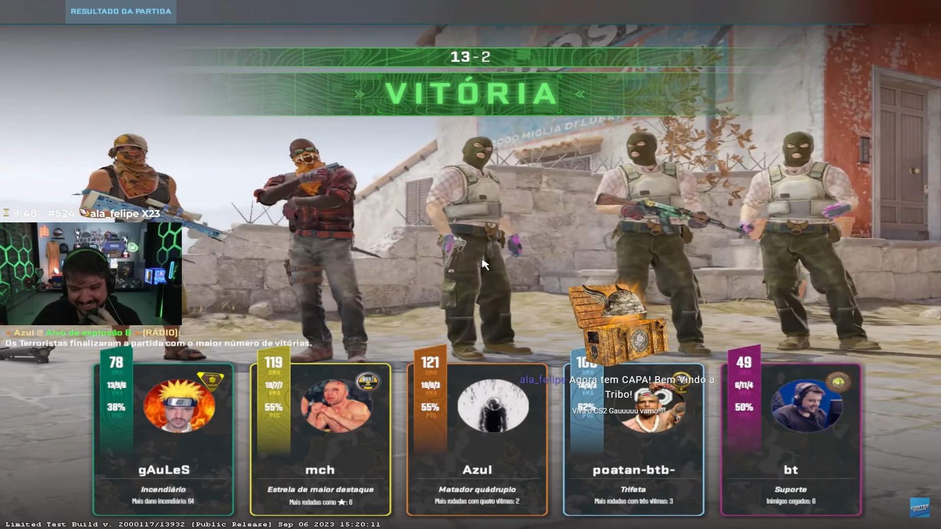 CS 2: Gaules descobre rating após MD10 completa