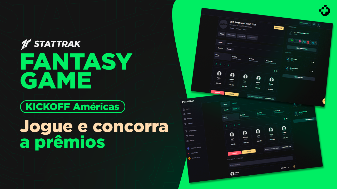 VCT Americas KICKOFF: Fantasy Game da Stattrak dará R$ 1000 em premiação