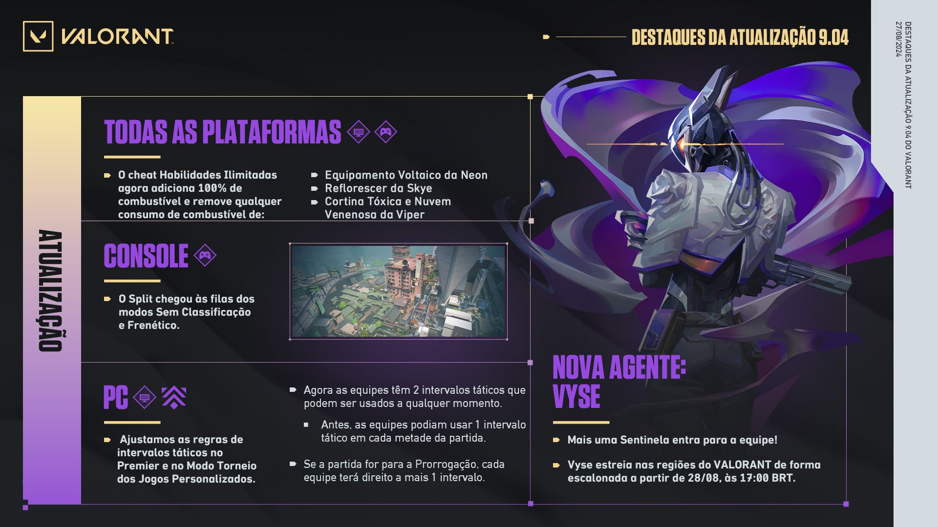 VALORANT: Atualização 9.04 marca a chegada da nova agente Vyse
