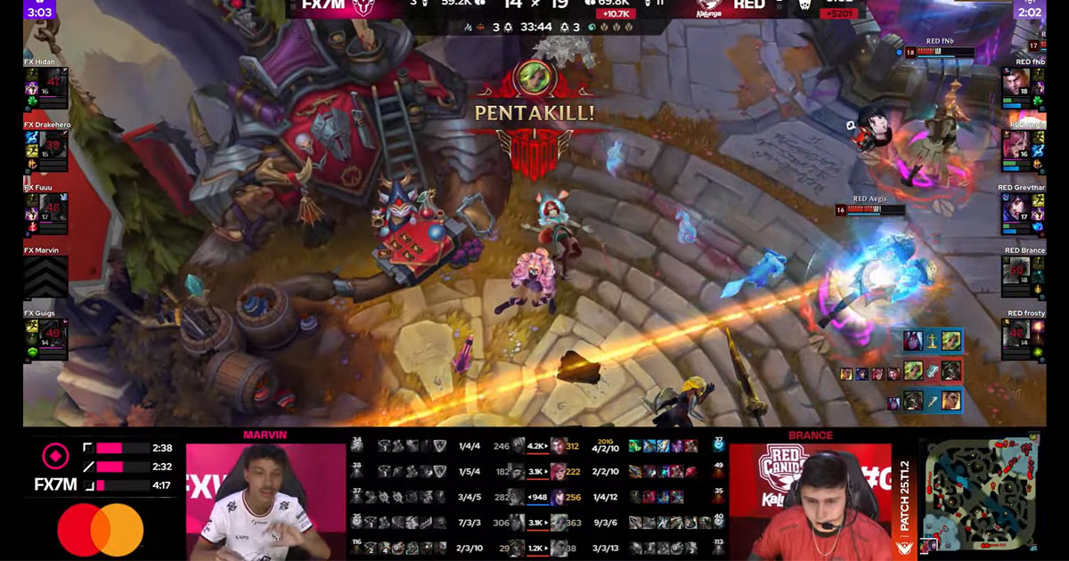 LTA Sul 2025: Brance faz o primeiro pentakill da competição; veja a jogada