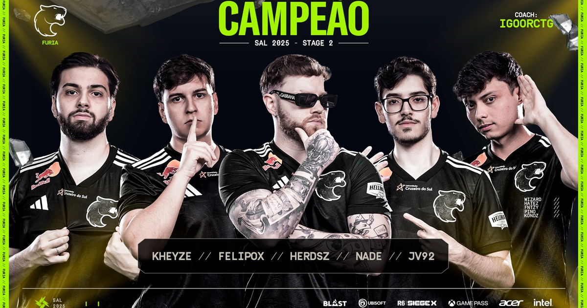 South America League 2025 Stage 2: FURIA derrota a w7m e garante o bicampeonato