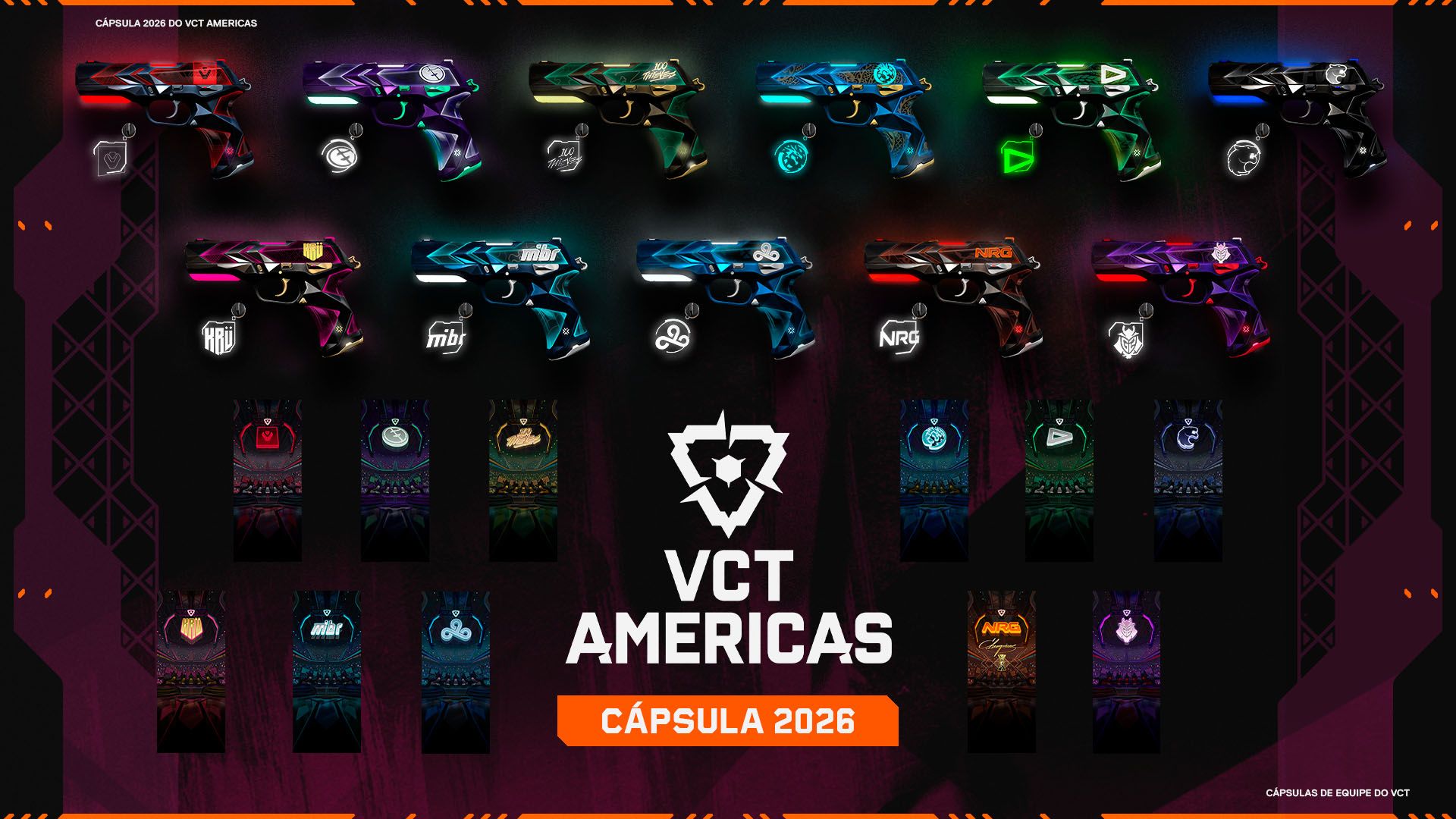 Cápsulas VCT Americas 2026: Todas as skins, quanto lança e preço
